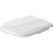 Duravit Toilet Seat, Plastic Hinges, White With Cover, Soft Close Hinge, D-Shaped, White 0067390000 - alternate 2